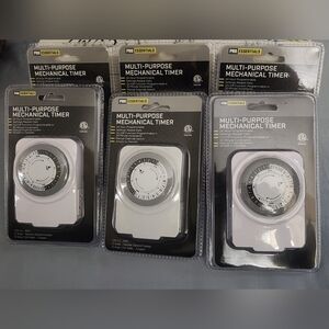 All 6 - Pro Essentials Multi-purpose Mechanical Timer 2 Outlets 24 Hr Repeat Dai
